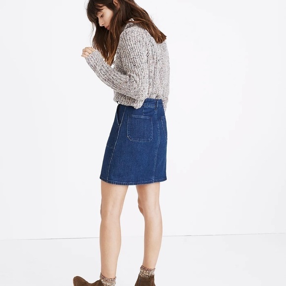 Madewell Denim Utility Zip Skirt - 26 - Picture 4 of 7